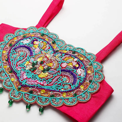 Tussar Silk Fully Hand - Embroidered Top and Skirt Set (Copy) - BYB PREMIUM