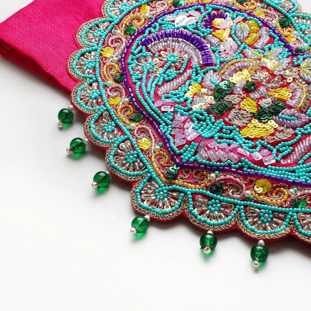 Tussar Silk Fully Hand - Embroidered Top and Skirt Set (Copy) - BYB PREMIUM