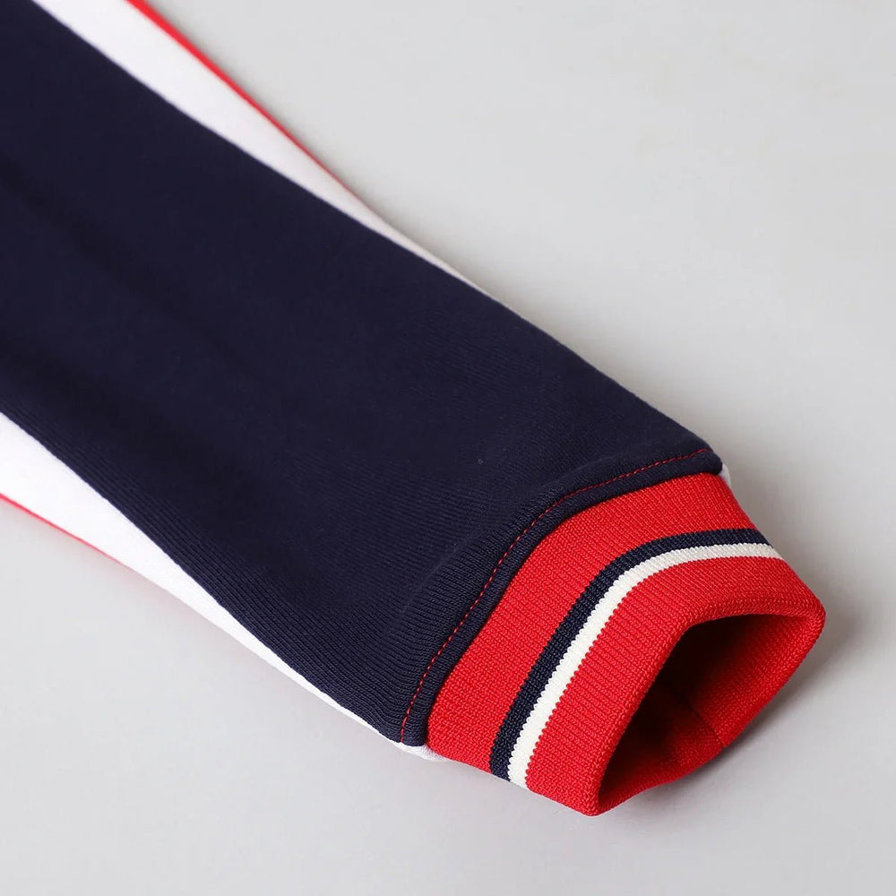 Varsity Vibes Cotton Bomber Jacket – Red - BYB PREMIUM