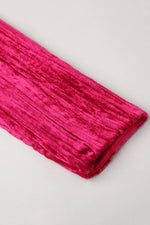 Load image into Gallery viewer, Velvet Charm Fuchsia Flare Dress - BYB PREMIUM
