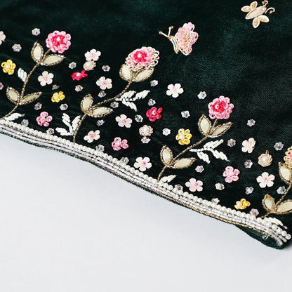 Velvet Embroidered Lehenga Choli Set - BYB PREMIUM