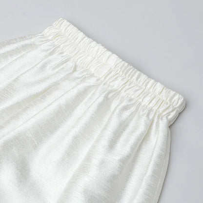 White & Baby Pink Raw Silk Kurta - Pyjama Set for Boys - BYB PREMIUM