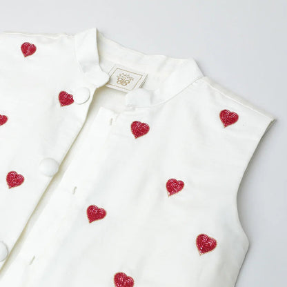 White & Red Ethnic Set for Boys - BYB PREMIUM
