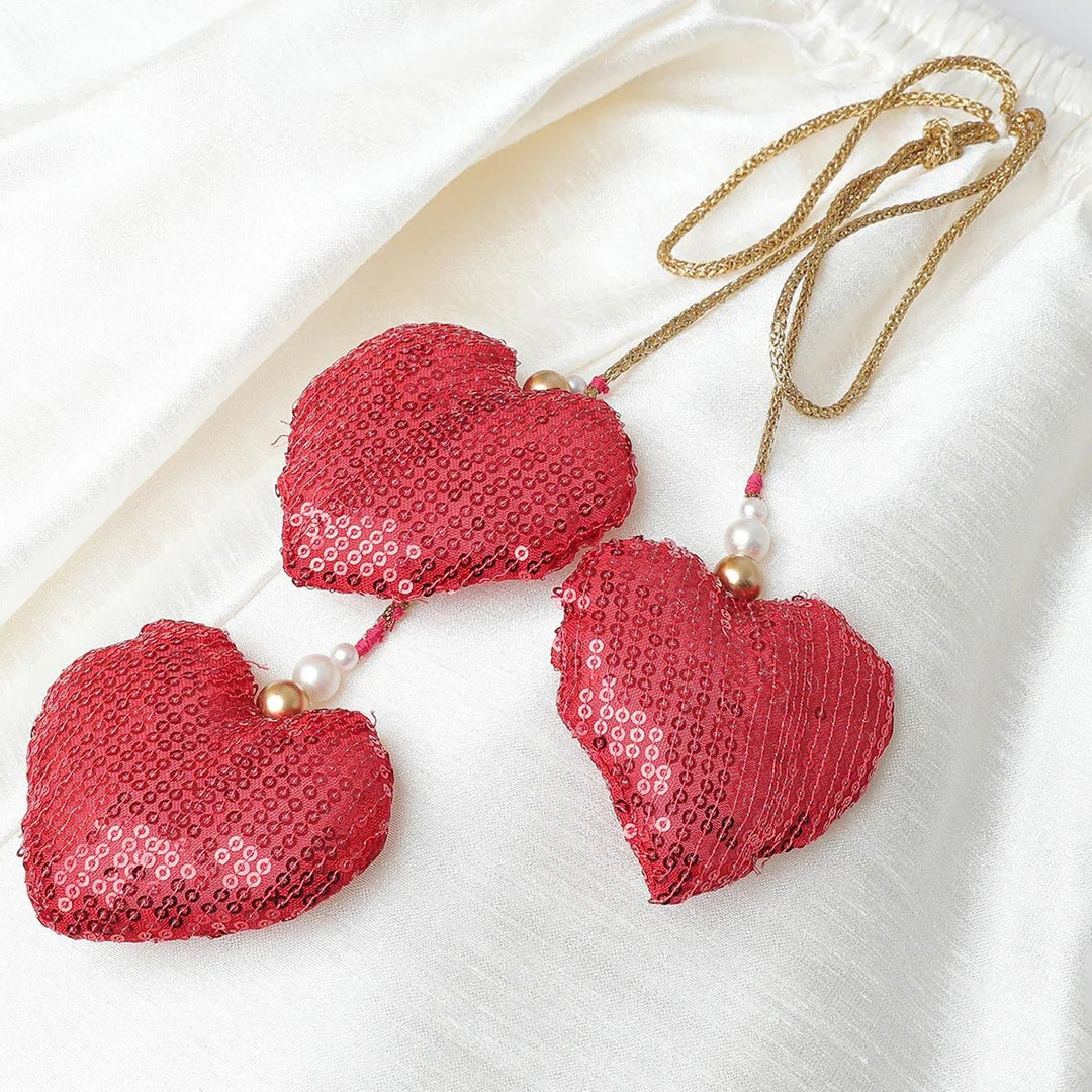 White & Red Heart Skirt and Top Set - BYB PREMIUM