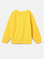 Load image into Gallery viewer, Yellow 3D Floral Embroidered Cotton Sweatshirt - BYB PREMIUM
