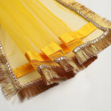 Yellow & Gold Mirror Work Lehenga Set for Girls | Georgette & Art Silk - BYB PREMIUM