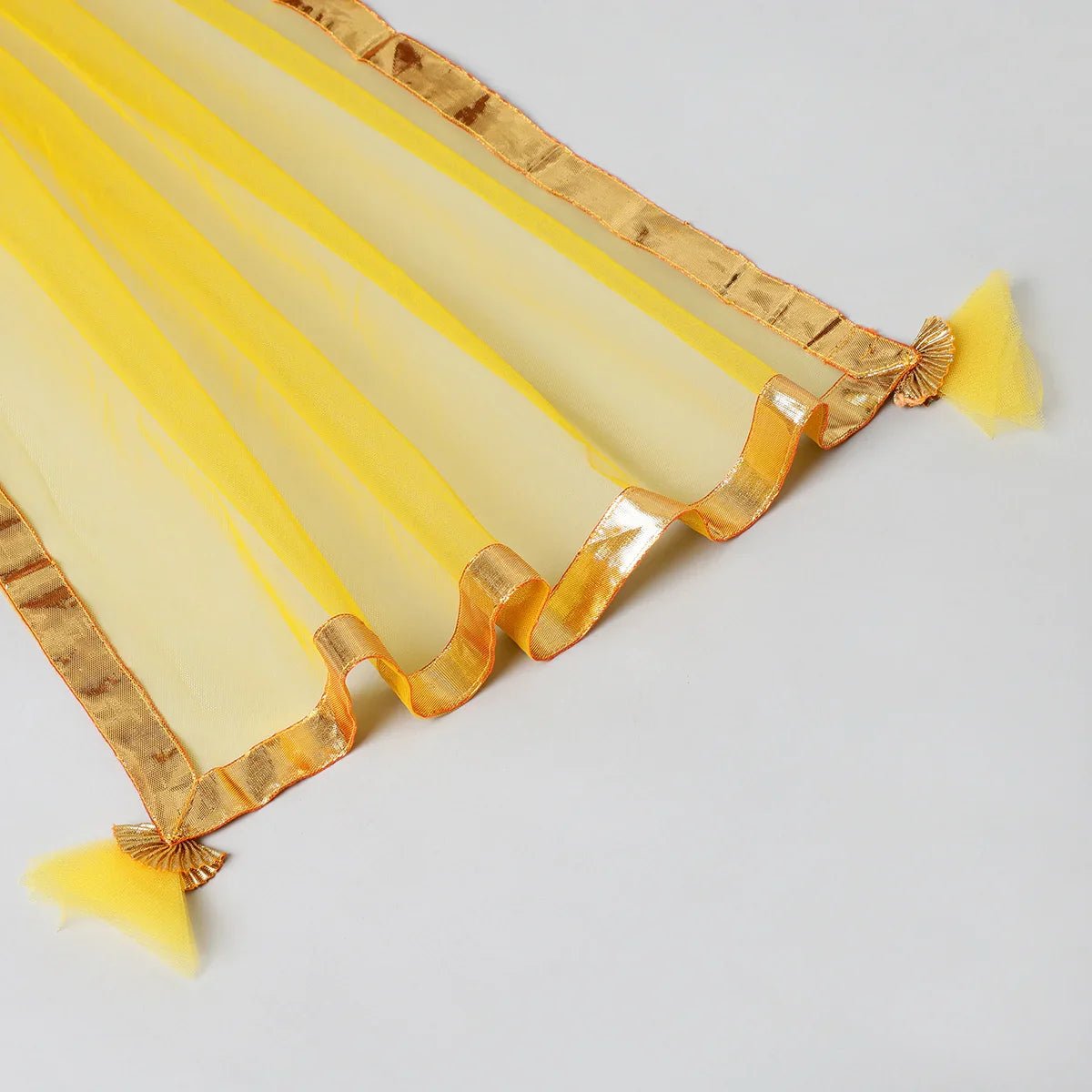 Yellow & white gota work lehenga set   byb premium