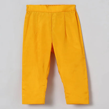 Yellow Zari Work Top & Pant Set - BYB PREMIUM