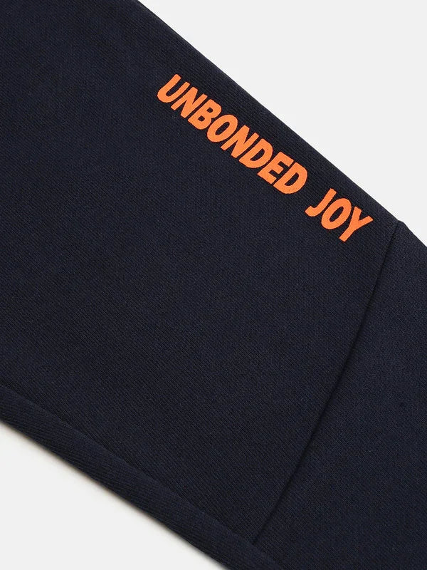 Navy Text Side Jogger