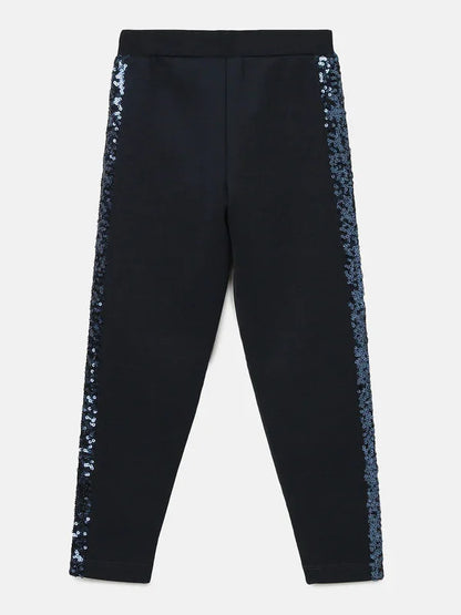 Navy Gleam Sequin Jogger