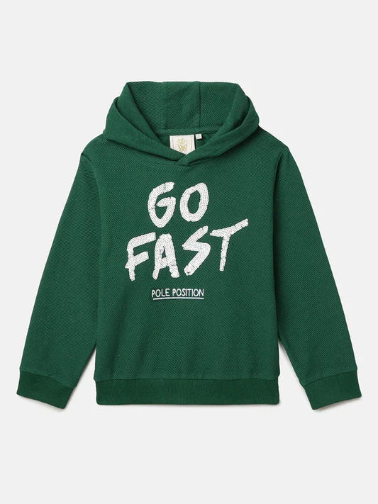 Embroidered Sequin Green Sweatshirt