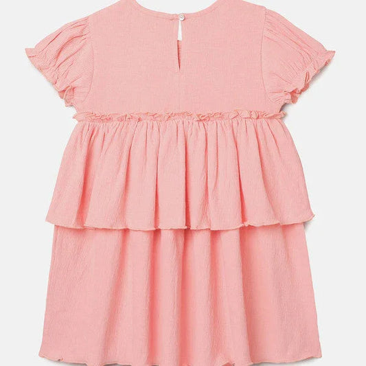 Rosé Charm Layered Dress