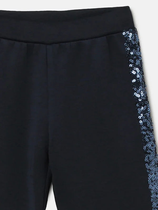 Navy Gleam Sequin Jogger