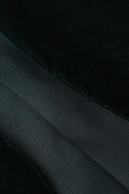 Emerald Green Velvet Shrug with Puff Sleeves & Brooch