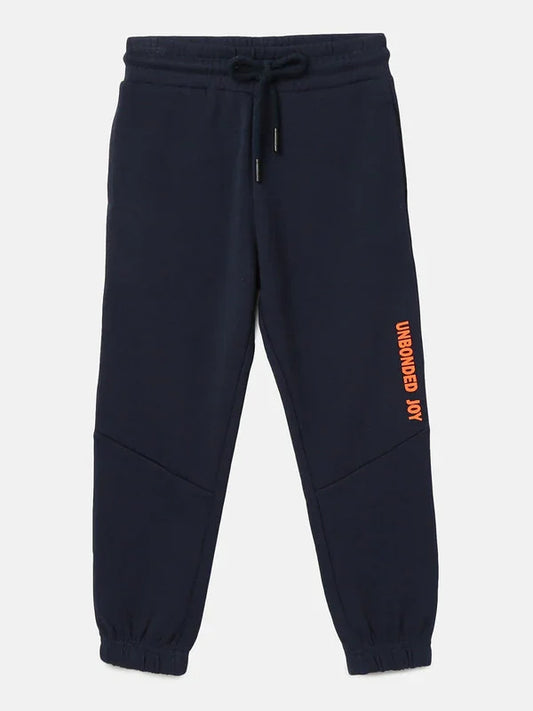 Navy Text Side Jogger