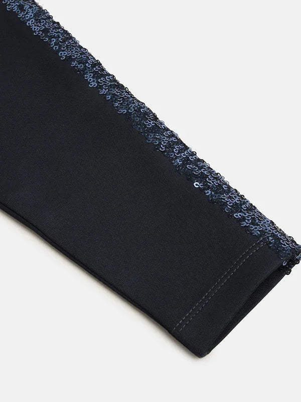 Navy Gleam Sequin Jogger