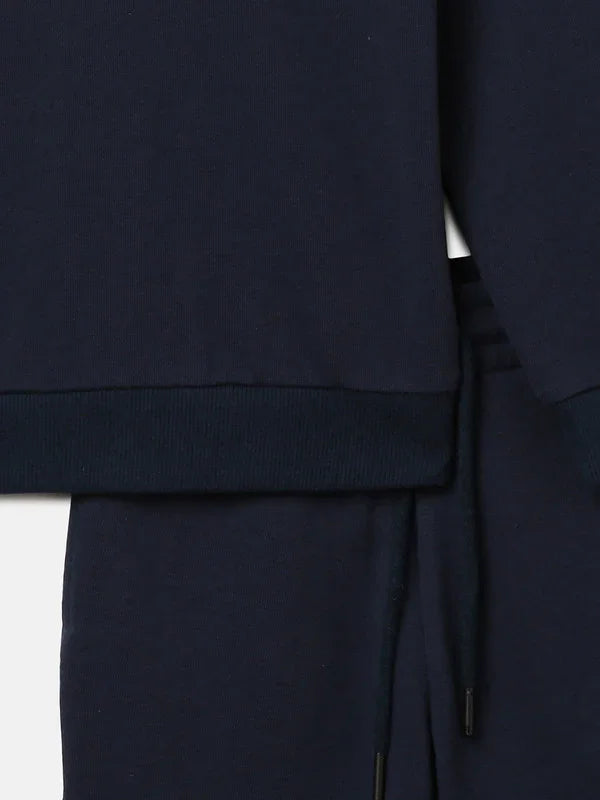 Navy Sequin Embroidered Kids Sweatshirt