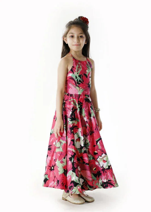 Fuchsia Floral Lehenga Set