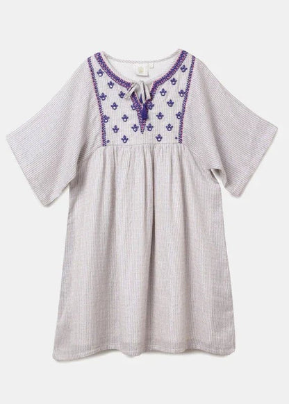 Beige Bloom Smocked Waist Dress - BYB PREMIUM