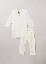 Load image into Gallery viewer, BYB White Cotton Kurta Pajama Set - BYB PREMIUM
