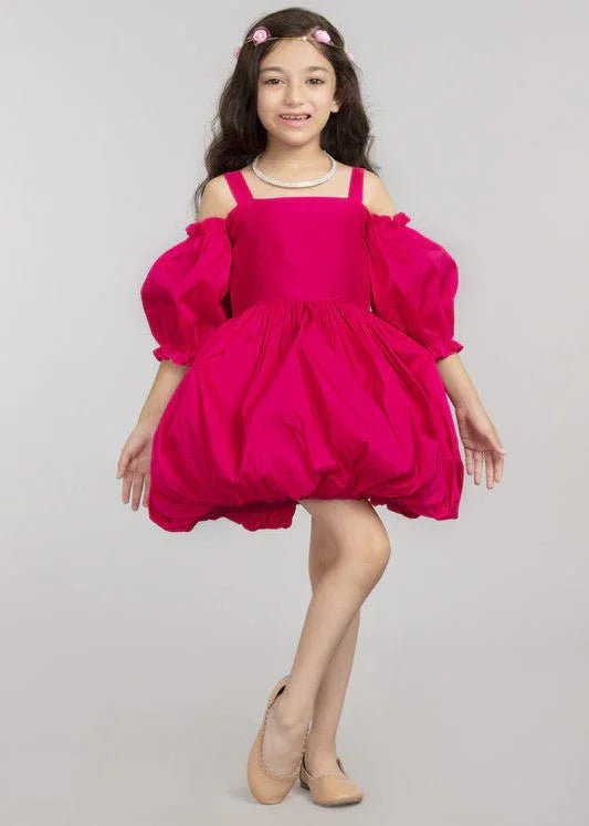 Fuchsia balloon dress   byb premium