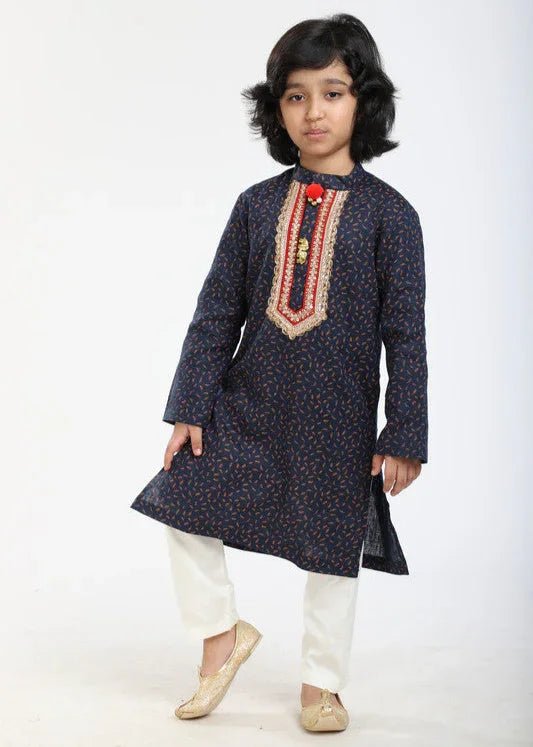 Boy's ethnic kurta pajama set for wedding wear
