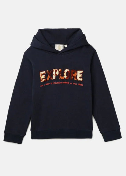 Navy Sequin Embroidered Kids Sweatshirt - BYB PREMIUM