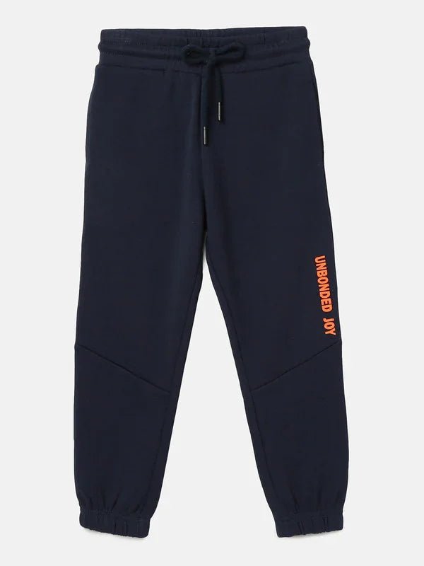 Navy text side jogger   byb premium