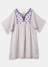 Neutral Beige Premium Cotton Dress for Girls | Soft & Comfortable Kidswear - BYB PREMIUM